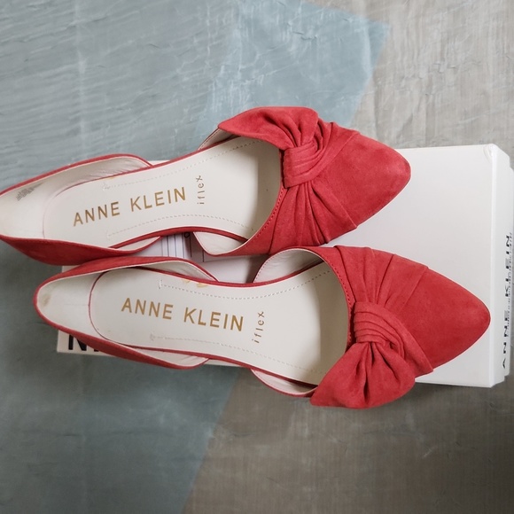 ANNE KLEIN IFLEX CORAL FLATS SIZE 7.5M WITH BOX - Picture 2 of 8